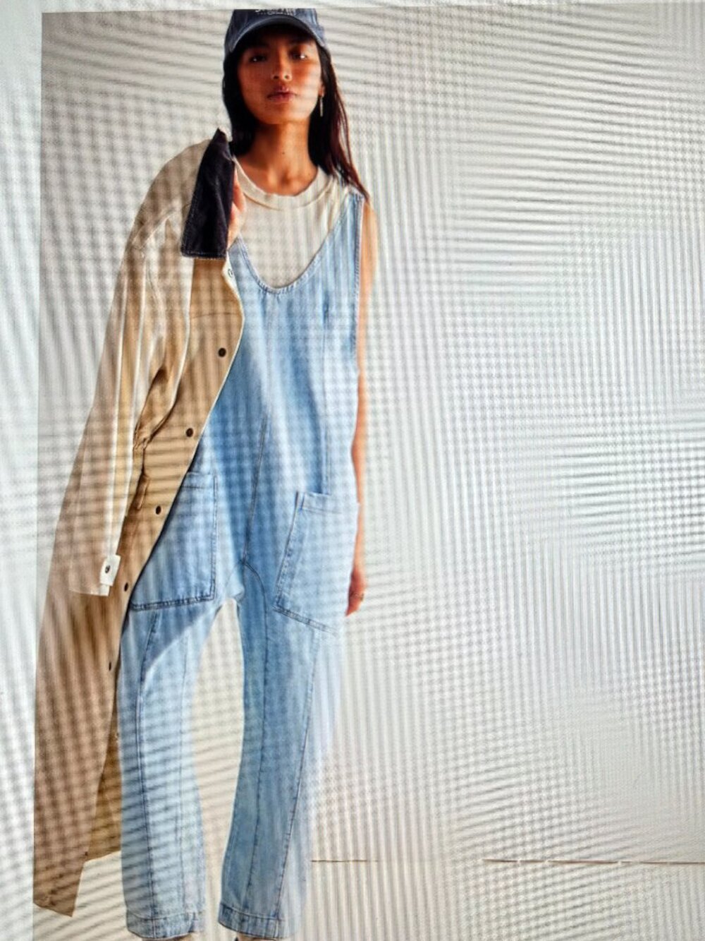 NWOT Free People High Roller denim overalls sz. M
